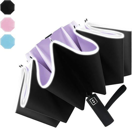 Automatic Umbrella Windproof Lightweight Strong Compact UV Protection Rain Travel Umbrellas Collapsible Backpack Umbrella Suit For Adult