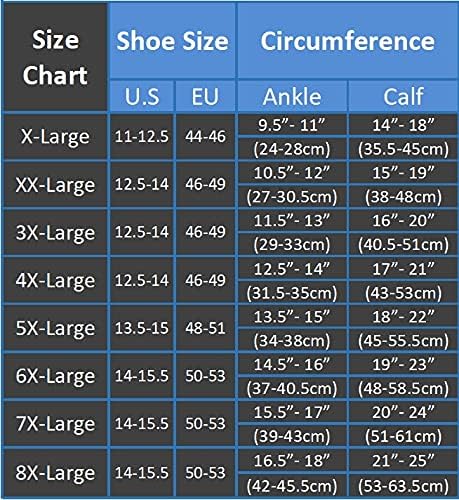 Big and Tall Compression Socks Sizes L to 8XL, Comfortable Knee High Socks for Men and Women