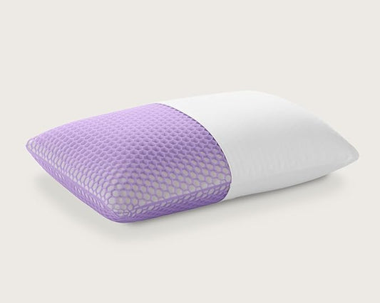 Purple Harmony Pillow - King Low, Greatest Pillow Ever Invented, 360º Hex Grid & Talalay Latex Core - No Pressure Support, Stays Cool, Luxurious Comfort