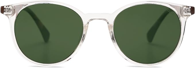 SOJOS Small Round Classic Polarized Sunglasses for Women Men Vintage Style UV400 Lens MAY SJ2113