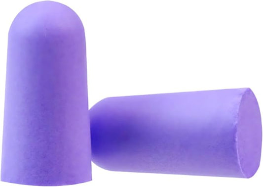 Fan Wu Soft Foam Earplugs 50 Pairs – 32dB Noise Reduction for Sleeping, Travel & Work | Slow Rebound Comfort Fit | Latex-Free Hearing Protection | Purple Color | Standard Size