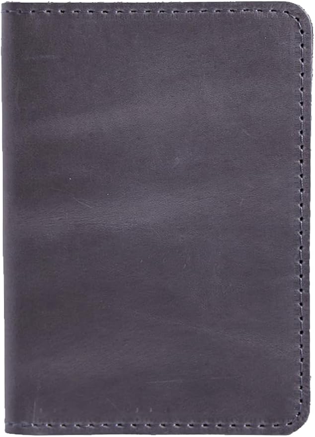 INCARNE US Passport Cover Clear - Travel Passport Wallet - Leather Passport Holder for Men Women Family with Card Slots & Note Compartmen - Sleeve Protector - Genuine Leather - Vintage Gray