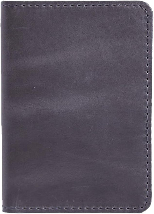 INCARNE US Passport Cover Clear - Travel Passport Wallet - Leather Passport Holder for Men Women Family with Card Slots & Note Compartmen - Sleeve Protector - Genuine Leather - Vintage Gray