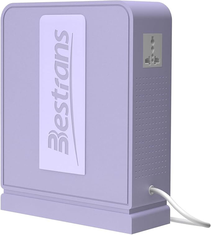 1000W Step Up Transformer 110v to 220v Converter, Heavy Duty Voltage Converter 110v to 220v with Dual Outlets, Overload Protection & Ultra-Quiet Design for Home Appliances, Light Purple