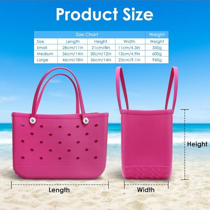 EVA Waterproof Washable Tote Bag for Beach, Pool, Boat, Sports
