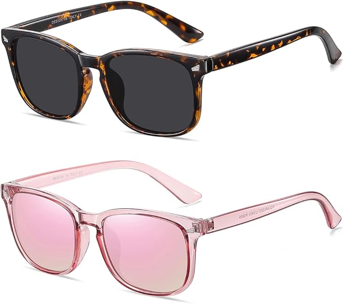 DUSHINE Polarized Sunglasses for Women Classic Retro Style UV400 Protection