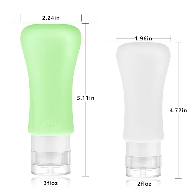 22 Pack Travel Bottles,3oz 2oz Leak Proof Travel Accessories Toiletries,Travel Shampoo And Conditioner Bottles,Perfect for Business or Personal Travel, Fun Outdoors Silicone 22Pieces