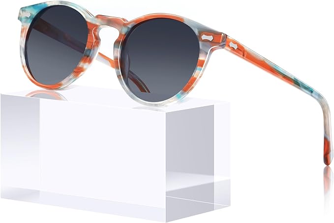 CARFIA Polarized Sunglasses for Women UV Protection Small Face Acetate Frame CA5288
