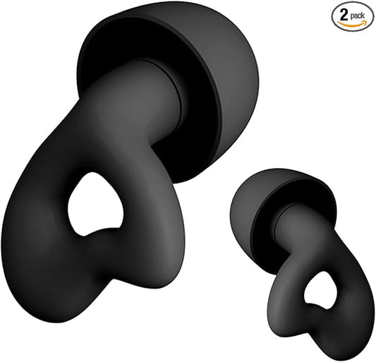 Ear Plugs for Sleeping, Noise Cancelling Sleep Earplugs, Reusable Silicone Hearing Protection Earplug, 45dB Noise Reduction, 4 Sized Earplug with Case, Apply to Live Events, Musicians (Graphite color)
