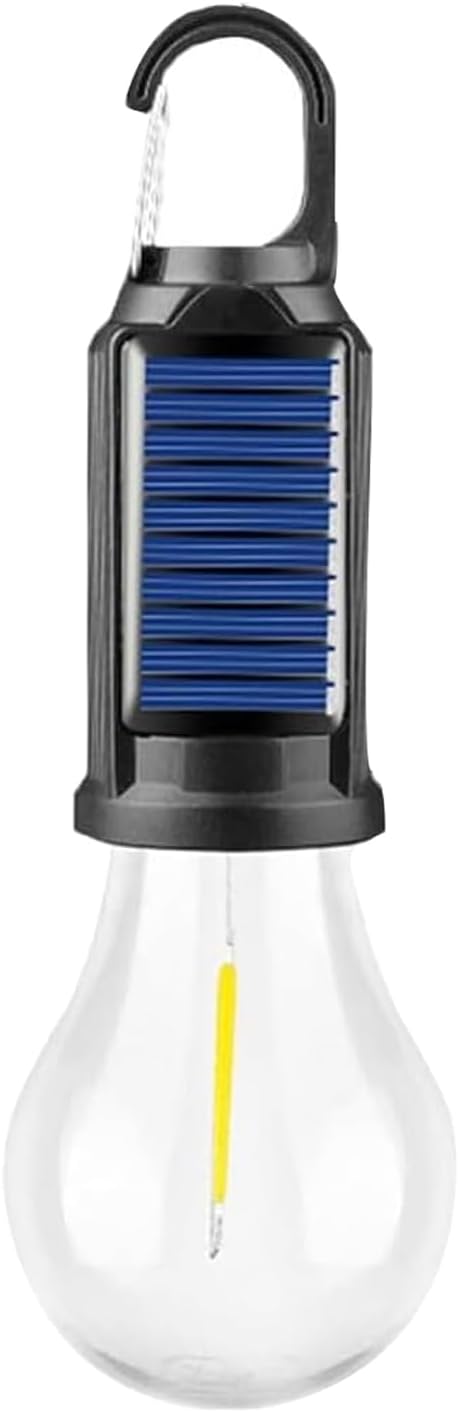 MODOAO Solar Tent Lights USB Rechargeable Led Camping Lantern ,Outdoor Hanging Light Bulbs with Clip Hook for Camping, Christmas, Decorations, Emergency,Flashlight (1pcs) (1)