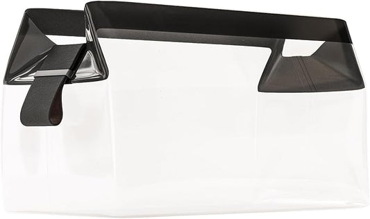 Cadence Parcel - Clear Kit with Magnetic Closure - Durable and Leak-Resistant Travel Toiletry Kit - Modular Design - Hygiene Bag for Travel Essentials - 4 Qt - Ink