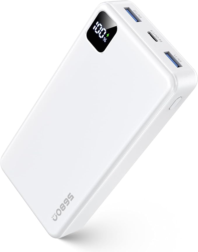 Portable Charger Power Bank, 56800mAh Portable Power Bank, PD 22.5 W Fast Charging Large Capacity Battery Pack for Travel Camping Essential Compatible with iPhone 17/16/15/14/13 Series, iPad-White