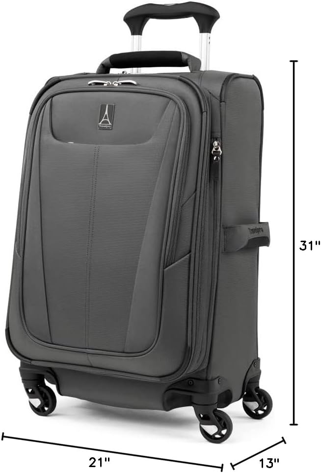 Travelpro Maxlite 5 Softside Expandable 2-Piece Luggage Set — Carry-On and Large Checked Luggage — Shadow Grey