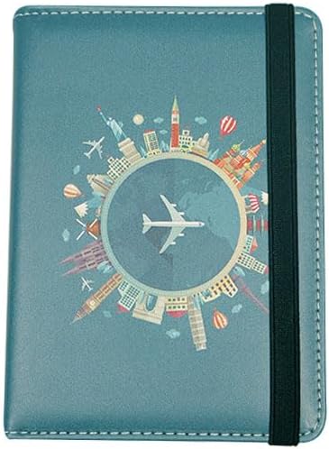 Passport Holder for Travel Essentials,World Travel Passport Cover Personalized Leather Wallet, Global Dream Men Women Birthday Christmas Gift