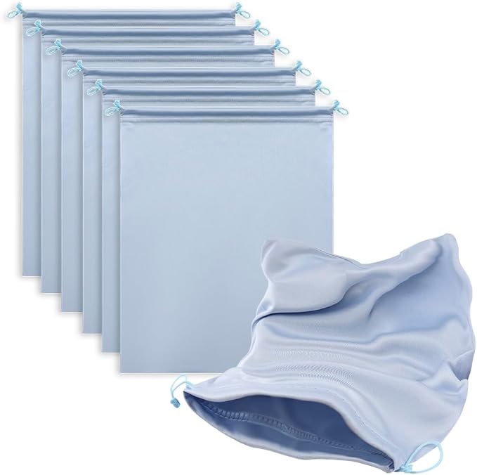 Microfiber Drawstring Bags, Multi-Size Soft Protective Pouches for Shoes, Ski Goggles, Sunglasses, Handbags & Camera Lenses