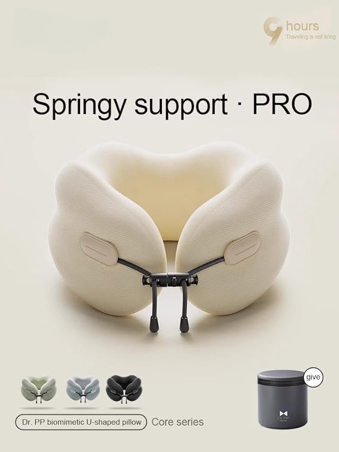 Ultra-Soft Travel Neck Pillow, Ergonomic Design with Contoured Shape, Breathable Fabric,Internal Structure，Travel Blanket Airplane Compact with Bag，Airplane Essentials (Thames Rice)