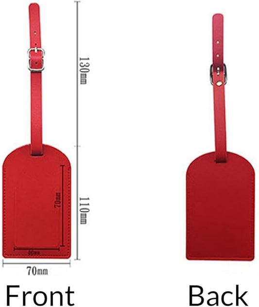 Custom Luggage Tags Faux Leather Privacy Protection Personalized Luggage Tags Travel (Purple)