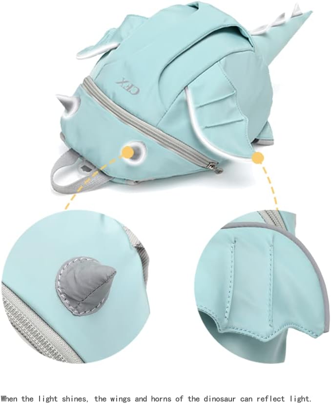 CFX Toddler Backpack Leash, Anti Lost Leash with Safety Handle, Attractive toddler harness (Dinosaur)