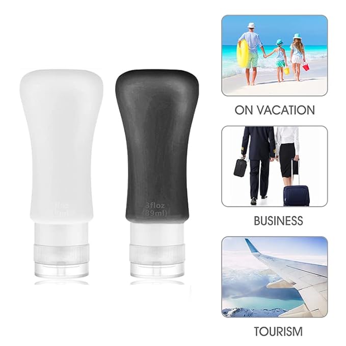 18 Pack Travel Bottles,3oz 2oz Leak Proof Travel Accessories Toiletries,Travel Shampoo And Conditioner Bottles,Perfect for Business or Personal Travel, Fun Outdoors Silicone 18Pieces