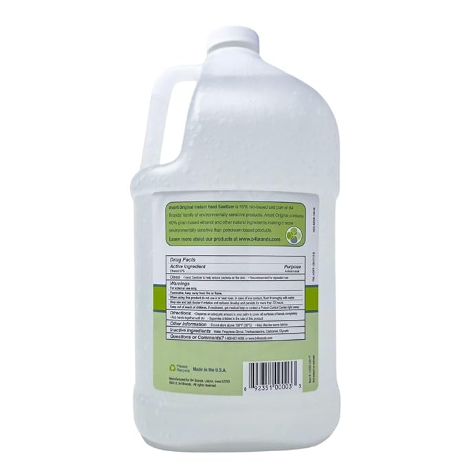 Avant® Original Fragrance Free Gel Hand Sanitizer, 4-Pack 1 gallon bulk refill