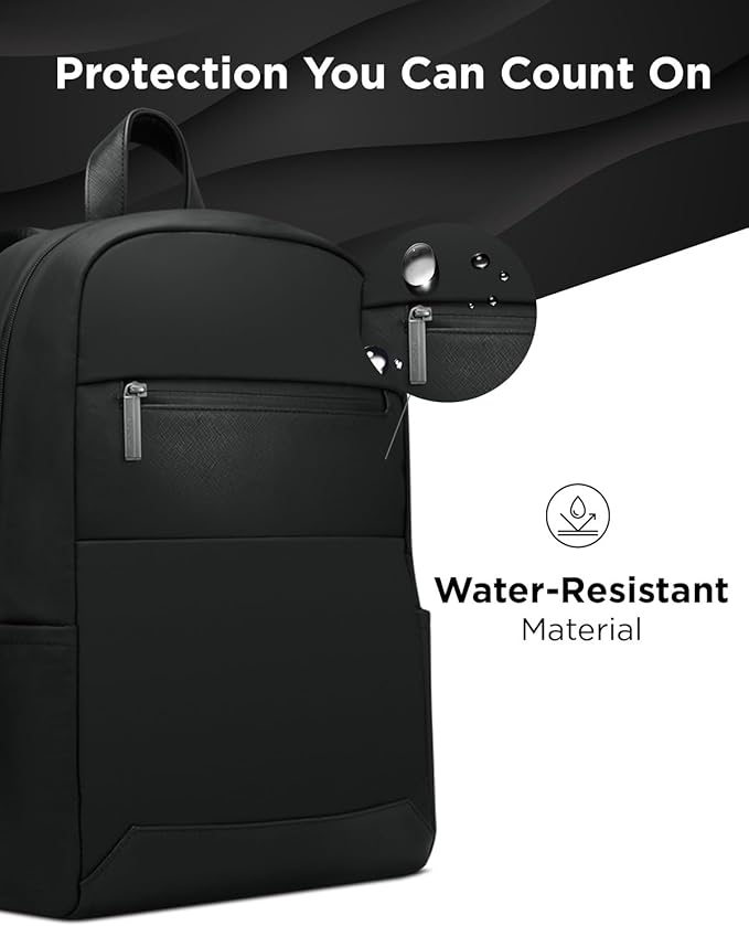 Lenovo Laptop Backpack (B500) -15L Capacity Padded Tablet & Computer Bag with Lock Zipper, Black, 15.6 Inch