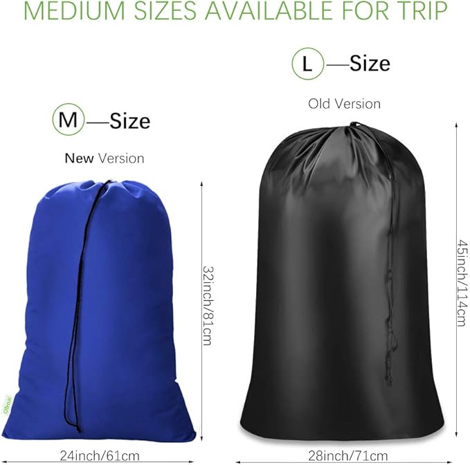 OTraki 24x32 Inch Laundry Bags XL Travel Laundry Bag Machine Washable Dirty Clothes Organizer with Drawstring Closure Heavy Duty Laundry Storage Bags for College Home Dorm, Blue