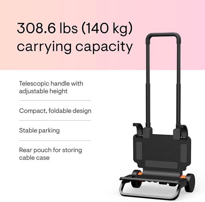Enphase IQ PowerPack 1500 + IQ Cart – Advanced portable power with microinverter technology, LCD touchscreen, 4G cellular, Wi-Fi & Bluetooth, IQ Cart for easy mobility during camping or home backup