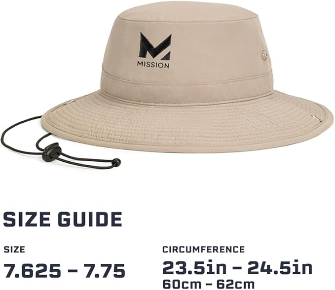 MISSION Cooling Bucket Hat - Unisex Wide-Brim Hat for Men & Women - Lightweight, Foldable & Durable - Cools Up to 2 Hours