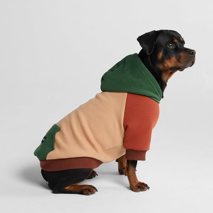 Spark Paws Dog Hoodie – Premium Dog Sweater for Small, Medium, and Large Dogs | Warm Outfits for French Bulldogs, Pitbull, Puppy, Winter Jacket Alternative - Ranger - 5XL