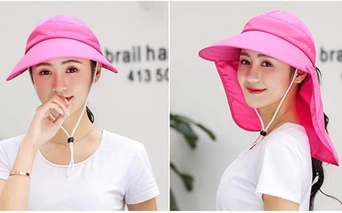 Outdoor UPF 50+ UV Sun Protection Waterproof Breathable Face Neck Flap Cover Folding Sun Hat for Men/Women