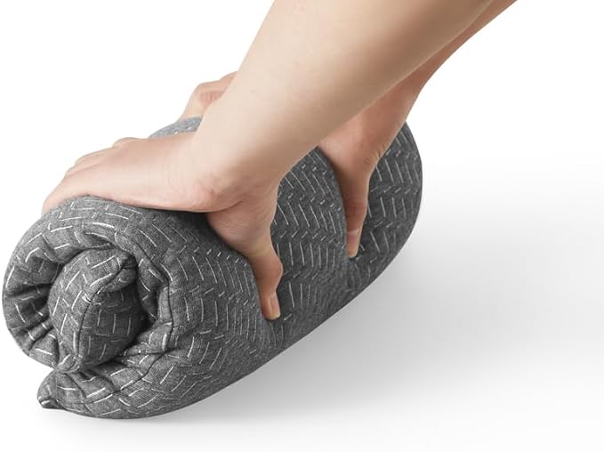 Memory Foam Travel Pillow, Compressible Medium Firm Camping Pillow with Breathable Case for Backpacking, Hiking, Planes, Cars