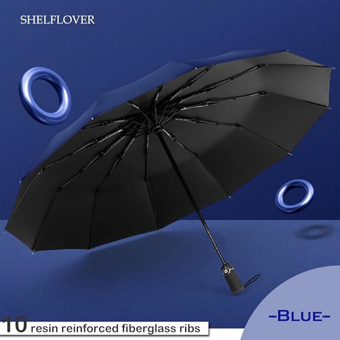 Folding Umbrella, Strong Compact Umbrella 10 RIBS