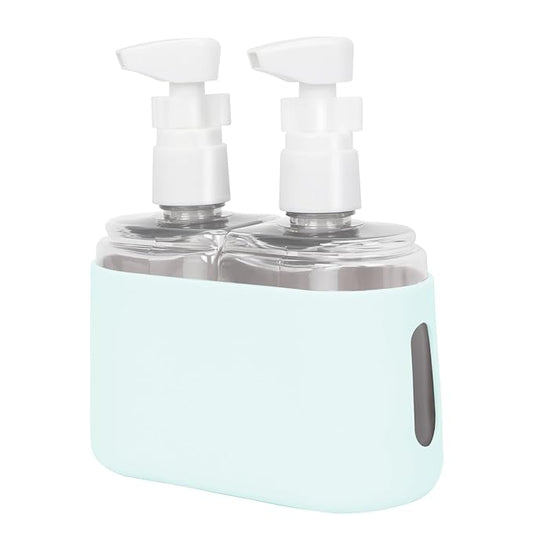 Songaa Travel Bottles For Toiletries - Travel Shampoo And Conditioner Bottles For Toiletries, 2 In 1 Toiletry Bottle Travel Containers, Travel Size Toiletry Bottle Pump Liquid Holder For Travel - Blue
