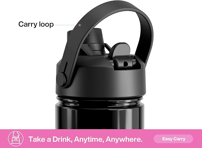 POWCAN 26 oz Insulated Water Bottle with 2-in-1 Straw and Spout Lid, Keep Cold 24H, Leak-Proof, Fits in Car Cup Holder, Stainless Steel Water Bottle for Sports, Trip, Gym, and School (Neon Night)