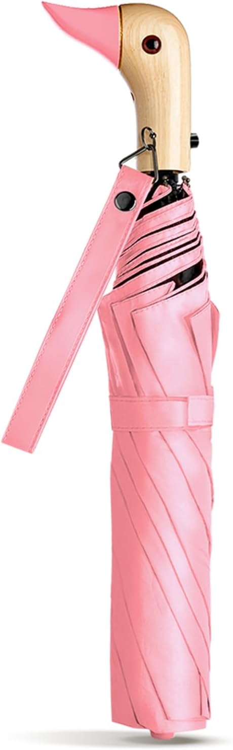 Duck Umbrella - Compact Travel Umbrella with a Cute Duck Head Handle for Women