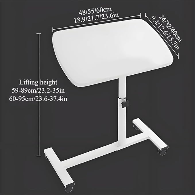 Portable Car Seat Tray Table, Multi-Functional Foldable Car Desk, RV Folding Table, Desk Computer Workstation for Motorhome, Car Computer Desk for Working, Eating (Black, 18.9" Lx9.4 W/48x24cm)