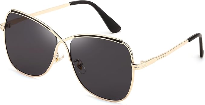 FEISEDY Womens Cute Sunglasses Oversized Butterfly X Shape Design Cateye Lady Sunglasses B2738