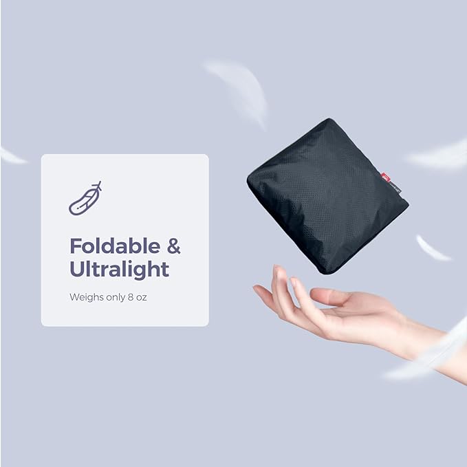 pack all 45L Foldable Duffel Bag, Water-Resistant Sports Gym Bag, Portable Weekender Bag Lightweight for Travel, Fitness and Camping (Navy Blue)