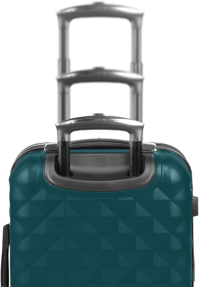Kenneth Cole REACTION Diamond Tower Luggage Collection Lightweight Hardside Expandable 8-Wheel, Deep Teal, 3-Piece Set (20", 24", & 28")