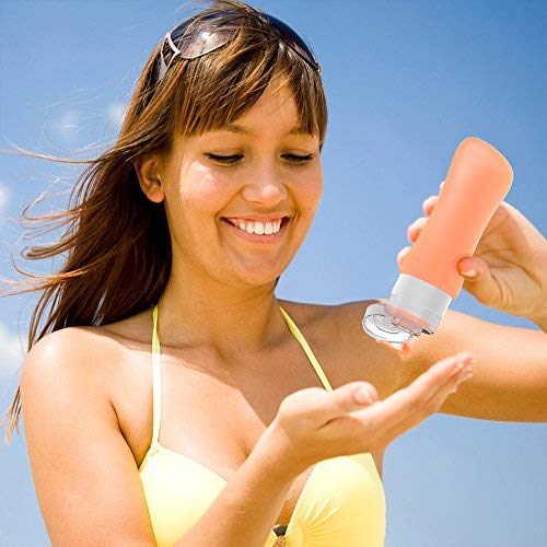 4 Pack Travel Bottles, 3oz Leak Proof Accessories Containers Size Toiletries,Travel Shampoo and Conditioner Bottles, Fun Outdoors 9 Pieces