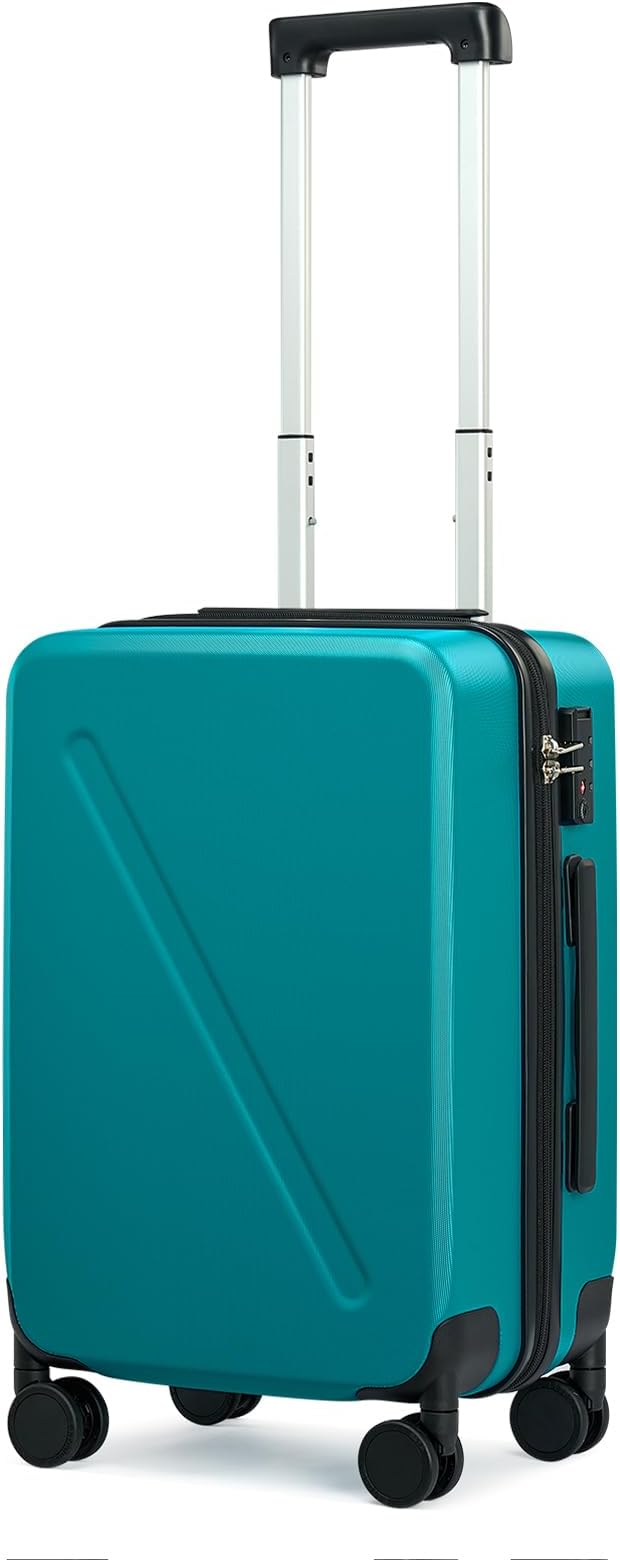 MILADA Carry On Luggage 22x14x9 Airline Approved With Wheels 20 inch Carry On Bag Hard Case Luggage TSA Approved Carry On Suitcase Rolling Luggage For Women Men,Caribbean Blue