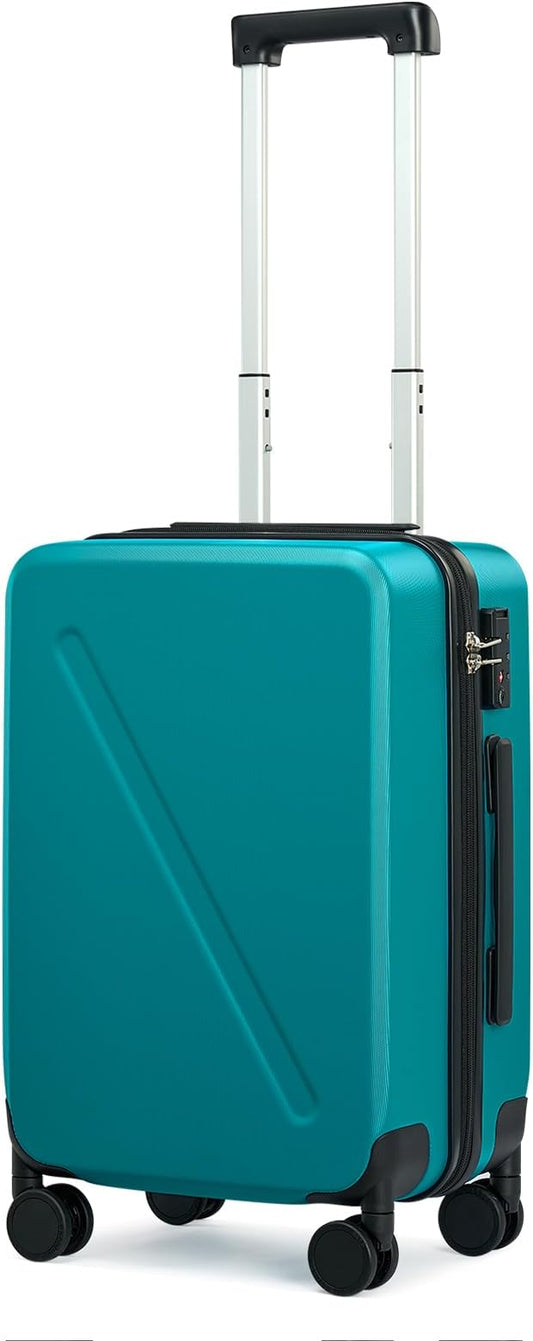 MILADA Carry On Luggage 22x14x9 Airline Approved With Wheels 20 inch Carry On Bag Hard Case Luggage TSA Approved Carry On Suitcase Rolling Luggage For Women Men,Caribbean Blue