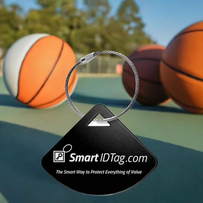 Dynotag® Express Series Solid Metal Web Enabled Smart Bag Tag ID + Steel Loop, Anodized Aluminum with DynoIQ™ & Lifetime Recovery Service (Midnight Black)