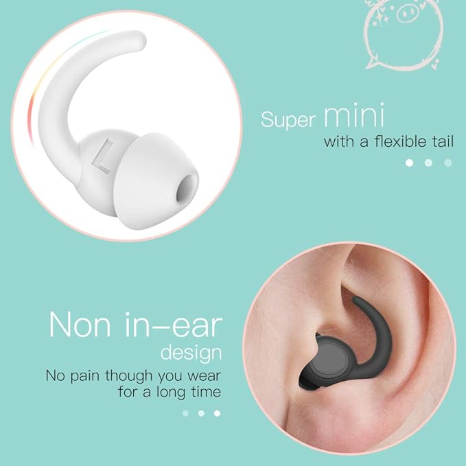Ear Plugs for Sleeping, Noise Reduction Reusable Earplugs for Sleep, Hearing Protection Soft Comfy Silicone Ear Plugs for Concerts, Focus, Travel, Work, 33dB Noise Cancelling (darkblue1)