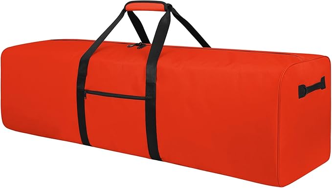 Urbanstand 52 Inch Large Duffle Bag for Travel Camping Sport Equipment Storage Bag with 2-way Lockable Zippers Orange
