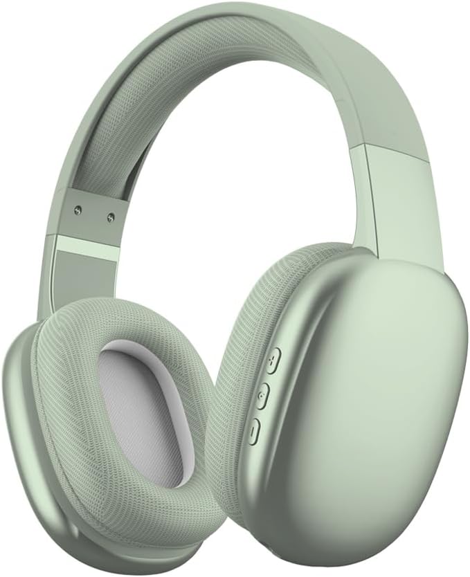 Gabba Goods Wireless Over Ear Bluetooth Headphones with Microphone - Wireless Headset -Noise Reduction - Bluetooth, Wired,Built in Micro SD for Travel, Home, Work TV,PC,Gaming,Cellphone (Mint)