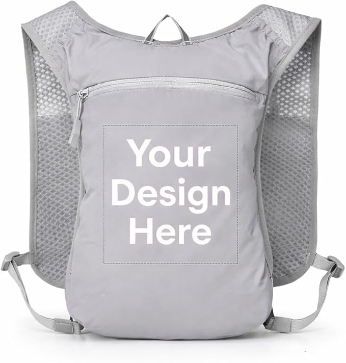 Personalized Hydration Running Vest Backpack, Custom Logo Text Lightweight Pack for Marathon & Trail Run