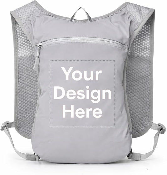 Personalized Hydration Running Vest Backpack, Custom Logo Text Lightweight Pack for Marathon & Trail Run