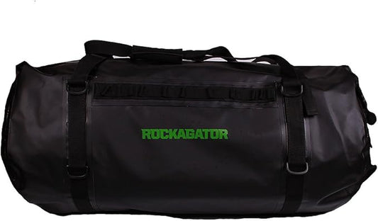 Waterproof Duffle Bag for Travel and Camping with Roll-Top Closure, Durable, All-Weather, and Versatile Dry Bag - Rockagator Mammoth Series (60 Liter, Black)
