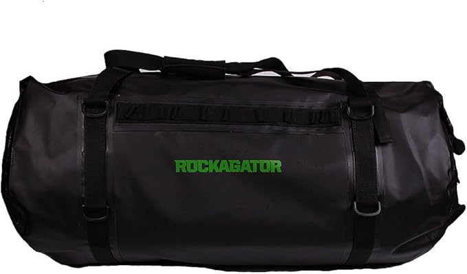 Waterproof Duffle Bag for Travel and Camping with Roll-Top Closure, Durable, All-Weather, and Versatile Dry Bag - Rockagator Mammoth Series (90 Liter, Black)